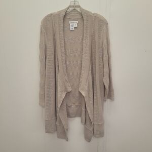 Coldwater Creek "Paloma" Open Front Cardigan